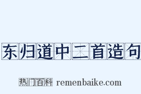 东归道中二首造句是什么意思的图片